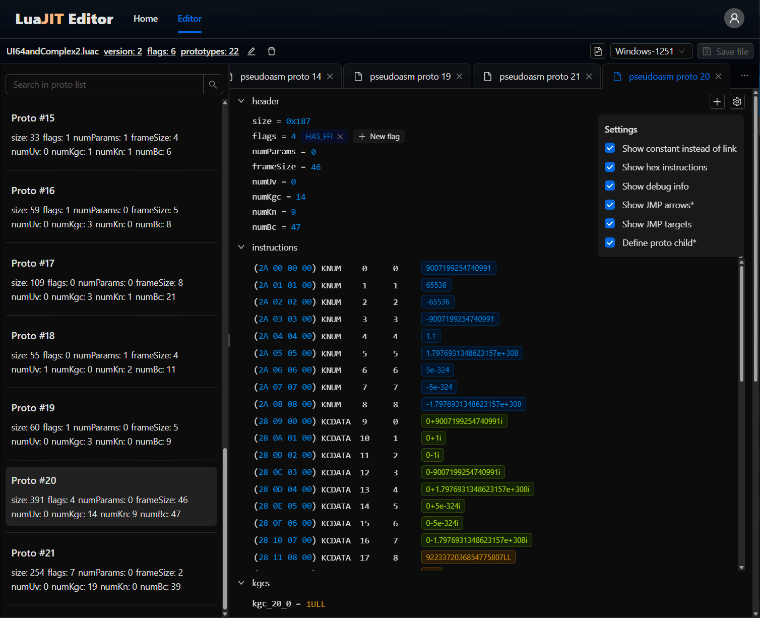 full editor